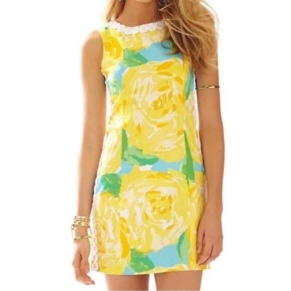 LIKE NEW Lilly Pulitzer Mila First Impression in Sunglow Yellow Mila Shift Dress